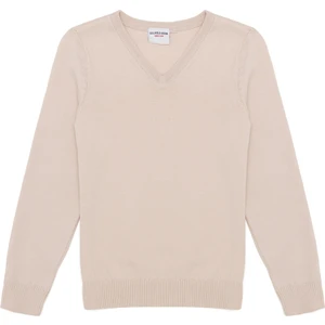 U.S. Polo Assn. Kız Çocuk Krem Triko Kazak 50257693-VR071