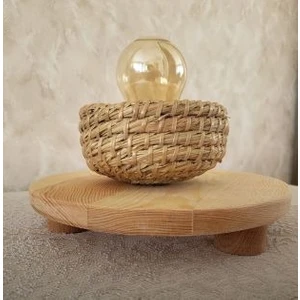 Doğal Ahşap Mini Ayaklı Sofra Nihale  Sunumluk