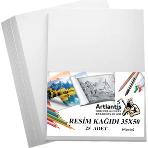 Resim Kağıdı 35X50 25 Li 100 gr 1 Paket 35*50 Resim Kartonu