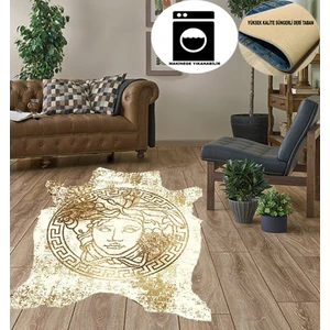 Medusa Motif Post Kesim Marka Halı -Deri Tabanlı
