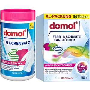 Leke Çıkarıcı Toz Deterjan Beyaz ve Renkliler İçin 1 kg + Renk Ayırıcı Mendil 50'li
