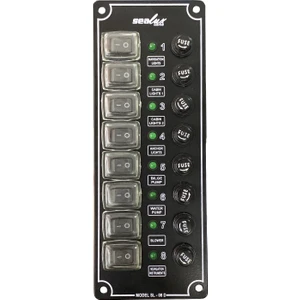 8 Anahtarlı Izoleli Dikey Swıtch Panel / Tekne ve Karavan Sigorta Paneli / Elektrik Kumanda Paneli