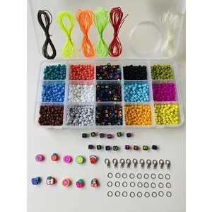 Yağmur Gökçe No:70 Harf Boncuk , Fimo Boncuk ve Kum Boncuk Takı Hobi Yapma Seti (Kutu Dahil )