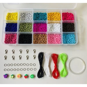 Yağmur Gökçe No:71 Küçük Kum Boncuk ( 3mm Kum Boncuk ) -Hobi Takı Yapım Seti - Fimo - Papağan - Kutu Dahil