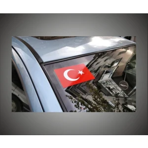 Türk Bayrağı Ön Cam Üst Köşe 12X8CM 1 Adet Bayrak Üst Cam Sticker