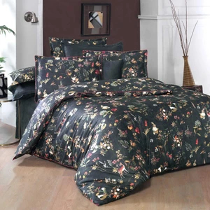 Jenny Saten Çift Kişilik Nevresim Takımı - Antrasit