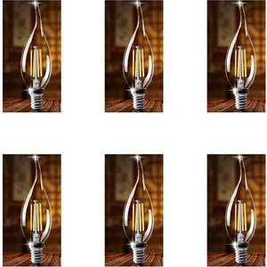 Cata 6 Adet 4W LED Filament Kıvrık Buji Ampul Günışığı CT-4062G