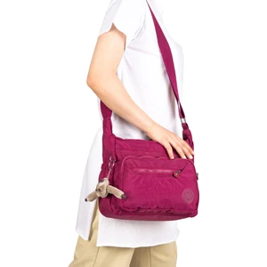Krinkıl Su Geçirmez Kumaş Bordo Kadın Omuz Çantası 4120