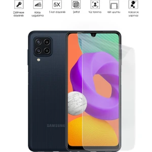 Kip GSM Samsung Galaxy M22 Ekran Koruyucu Tam Kaplayan Esnek Kırılmaz Nano Temperli