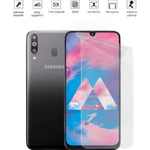 Kip GSM Samsung Galaxy M30 Ekran Koruyucu Tam Kaplayan Esnek Kırılmaz Nano Temperli