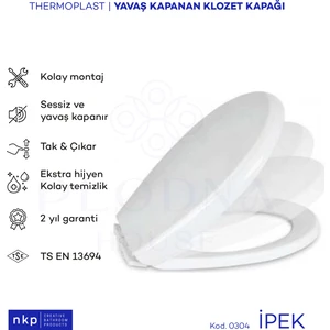 Plodna House İpek Oval Form Yavaş Kapanan Klozet Kapağı