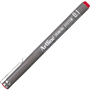 : Drawing System Teknik Çizim Kalemi : 0,1 mm : Kırmızı