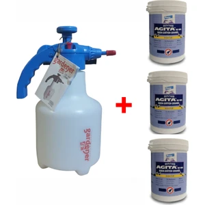 3 Adet Agita 10Wgr 100 gr granül Karasinek Ilacı ve grardener 2,5 Lt Basınçlı Ilaçlama Pompası