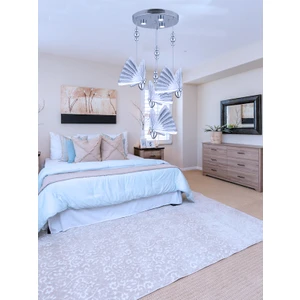 Zage Aydınlatma Modern Butterfly Kelebek 3 Renk Led'li Tasarım Sarkıt Krom Avize
