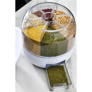 Rossel Premium Styles Döner Bölmeli Bakliyat Saklama Kabı Tg-0043