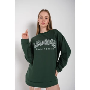 Kadın Los Angeles Baskılı Oversize Sweatshirt