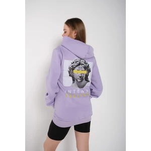 Unisex Intense Feelings Sarı Sırt Baskılı Oversize Hoodie Kapşonlu