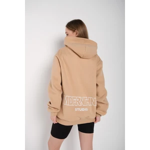 Kadın Mad For Nothing Baskılı Oversize Kapüşonlu Sweatshirt