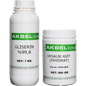 Oksalik Asit 900 Gr ve  Gliserin 1 Kg  2'li Set