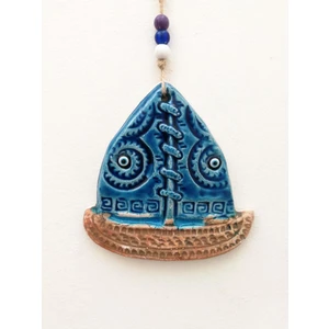 Seramik Mini Gemi Dekoratif Duvar Süsü