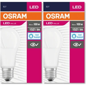 Led Value 13W Beyaz Işık 1521LM E-27 Ampul 2'li Paket
