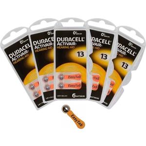 13 Numara Işitme Cihazı Pili 5 Paket 30 Adet Duracell Kulaklık Pili 13 Numara Pil