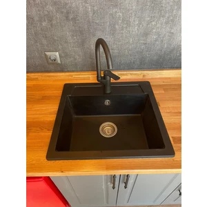 Elegance  Granit Evye Siyah Tek Gözlü Mutfak Evyesi 55 x 50 cm
