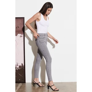 Skinny Fit Dar Kesim Yüksek Bel Esnek Jean Kot Pantolon