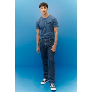 West Loose Fit Rahat Kesim Koyu Mavi Esnek Jean Kot Pantolon