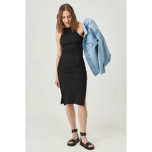 Skinny Fit %100 Pamuk Kolsuz Elbise