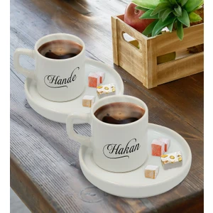 Kişiye Özel Ikili Türk Kahvesi Fincan Seti