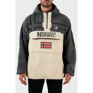 Norway Geographical Yumuşak Dokulu Soğuğa Dayanıklı Kapüşonlu Polar Erkek Polar Rıakolo