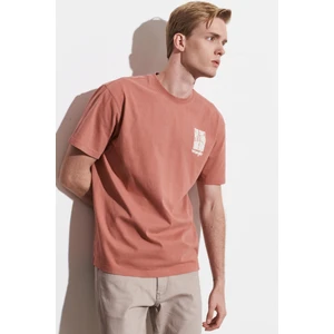 WRANGLER Erkek Loose Fit Rahat Kesim Pamuk Bisiklet Yaka Tişört