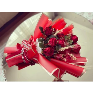 Zb Flowers İsteme Çiçeği Sevgiliye Hediye Solmayan Çiçek Buketi Sevgiliye Hediye isteme Çiçeği