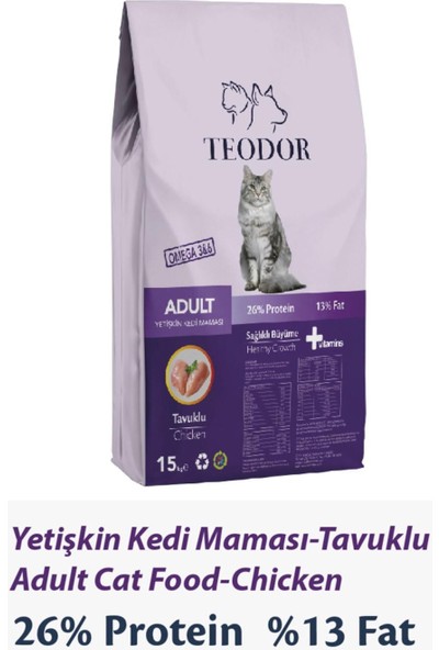 Teodor Yetişkin Kedi Mamasıtavuklu