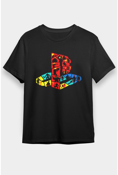 Tişört Fabrikası Playstation Siyah Unisex T-Shirt
