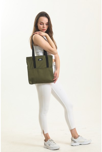 She-Vo Kol ve Omuz Çanta Çok Bölmeli Fermuarlı Tote Bag Çanta 35*35 cm Günlük Omuz Askılı Çanta Shevo2