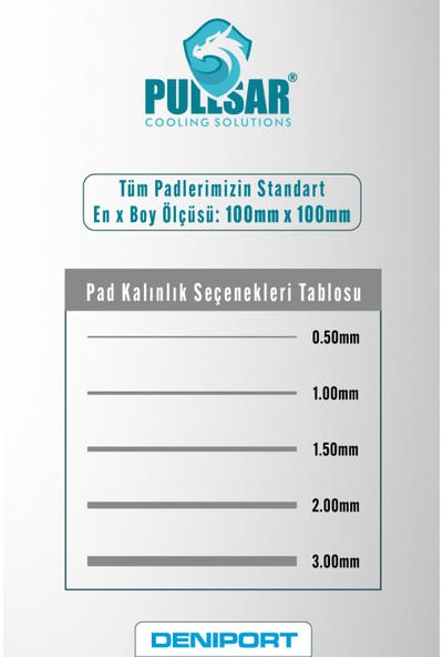 Pullsar Thermopad One 100X100X2.0 mm 8.0W/MXK