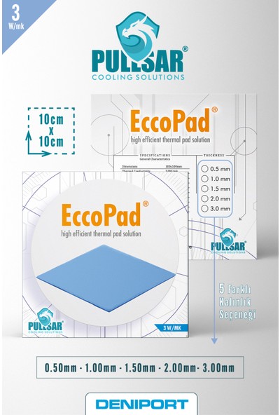 Pullsar Eccopad® Thermal Pad 100*100*0.5 mm 3.0W/M*K