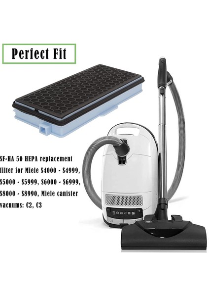 Miele Vakum Filtreleri Için 2x Hepa Filtreler Kompakt C1-C2 Komple C2- C3 S8340 + 3 Hava Temizleme Filtresi + 3 Motor Filtresi (Yurt Dışından)