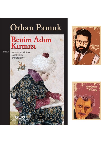 Benim Adım Kırmızı - Orhan Pamuk - Roman Seti + Yılmaz Güney Ahmet Kaya Not Defterli
