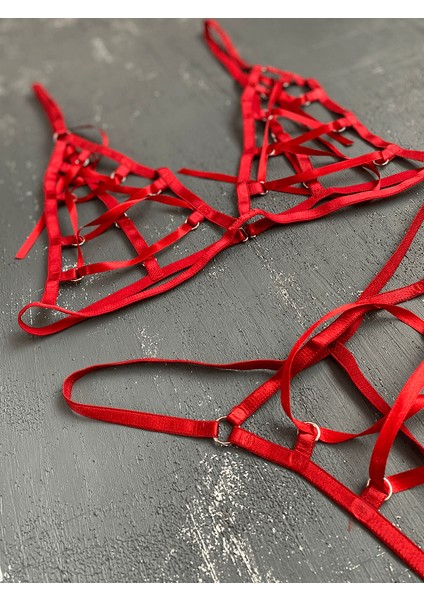 Ayarlanabilir Ip Detaylı Harness Sütyen Takım fiyatları