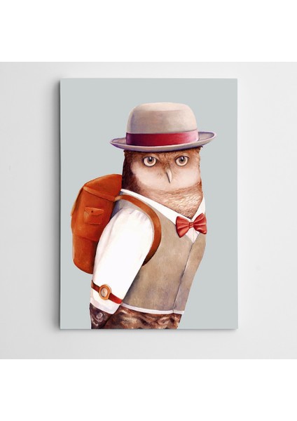 Baykuş Modern Sanat Kanvas Tablo