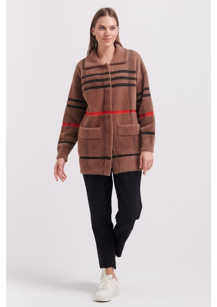 Şerit Çizgili Kısa Hırka modelleri