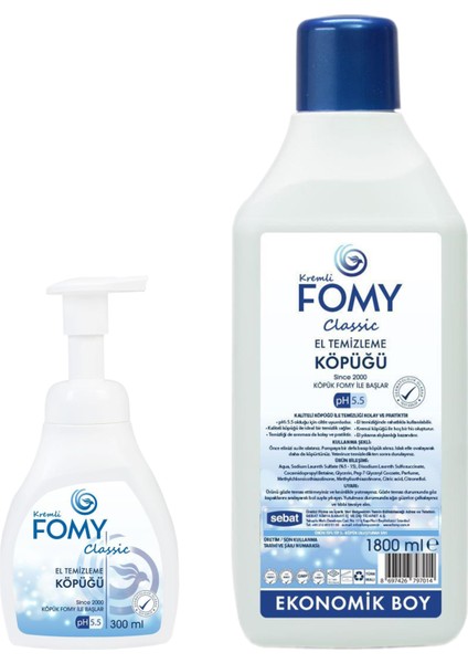 Set - Fomy Classic Köpük Sabun / 300ML + 1800ML