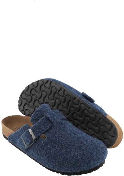 Hogus İthal Unisex Kışlık Önü Kapalı Keçeli Günlük Sabo Ev Terliği Misafir Ev Terliği Lacivert fiyatları