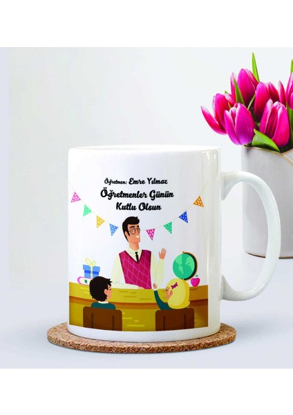 Kişiye Özel Öğretmenler Günü 9 Temalı Beyaz Kupa Bardak
