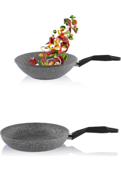 26 cm Granit Tava ve 28 cm Wok Tava