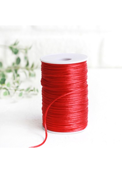 Kırmızı floş ip (sıçan kuyruğu), 2 mm 5 metre