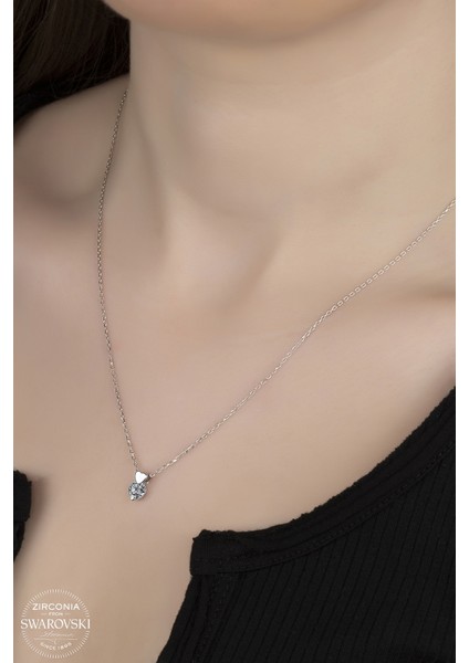 Swarovski Taşlı Gümüş Kalp Kolye fiyatları